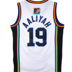 Aaliyah #19 Bricklayers 1996 MTV Rock N Jock Basketball Stitched Jersey WHITE S-3XL