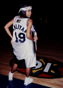 Aaliyah #19 Bricklayers 1996 MTV Rock N Jock Basketball Stitched Jersey WHITE S-3XL - Image 2