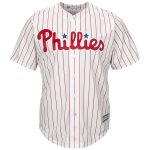MLB Men's Philadelphia Phillies Rhys Hoskins Baseball White Cool Base Player Jersey - Image 2