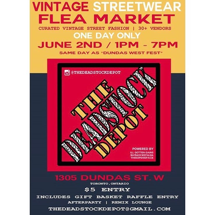 Come through Tomo for another @thedeadstockdepot event in Toronto. Tons of heat , don't sleep!!! #thedeadstockdepot